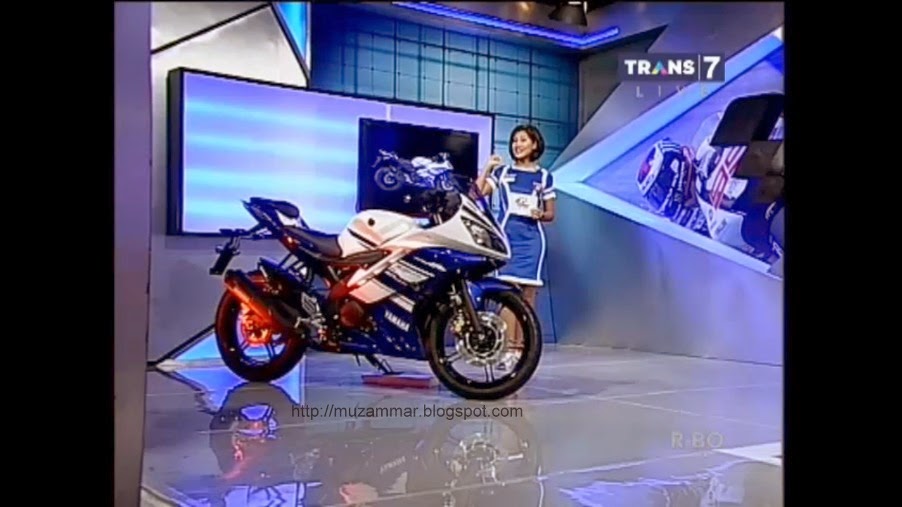Wes gamblang ! inilah Yamaha YZF R15 V2 Indonesia . . . dalam bentuk bulat di tampilin di Trans7 saat LIVE MotoGP Losail Qatar !