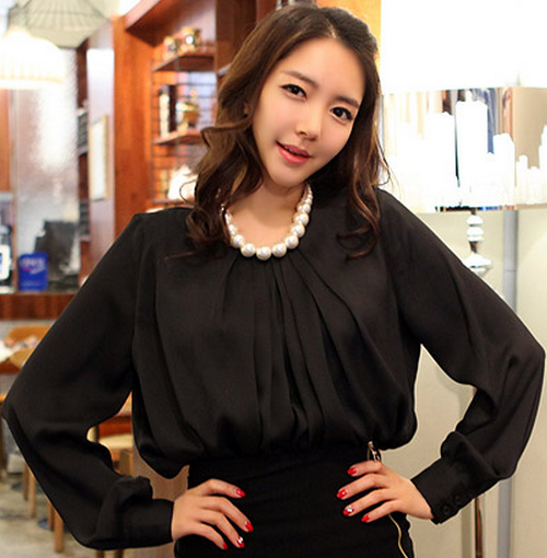[Secret2Girls] Round Shirring Blouse | KSTYLICK - Latest Korean Fashion ...
