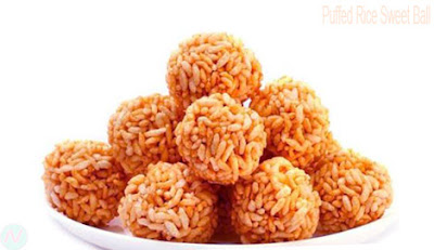 Puffed rice sweet ball,মলা