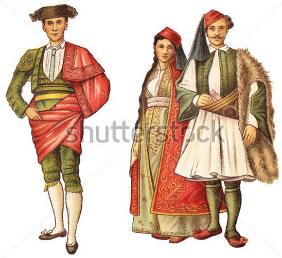 Woman and Man (Arnauts) from Ioannina - Greece (right)