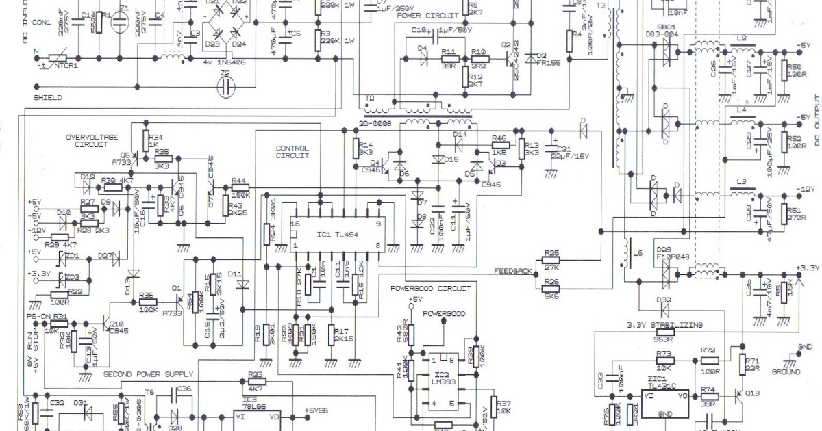 skema diagram psu 1aa4b10s052da 32k30 - Pemahaman Mendalam Tentang Ske...