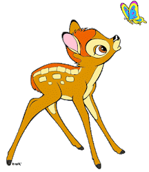 bambi disney clipart clip butterfly walt drawing cliparts faline thumper doe hercules flower gifs bambii simba attention pride give buck
