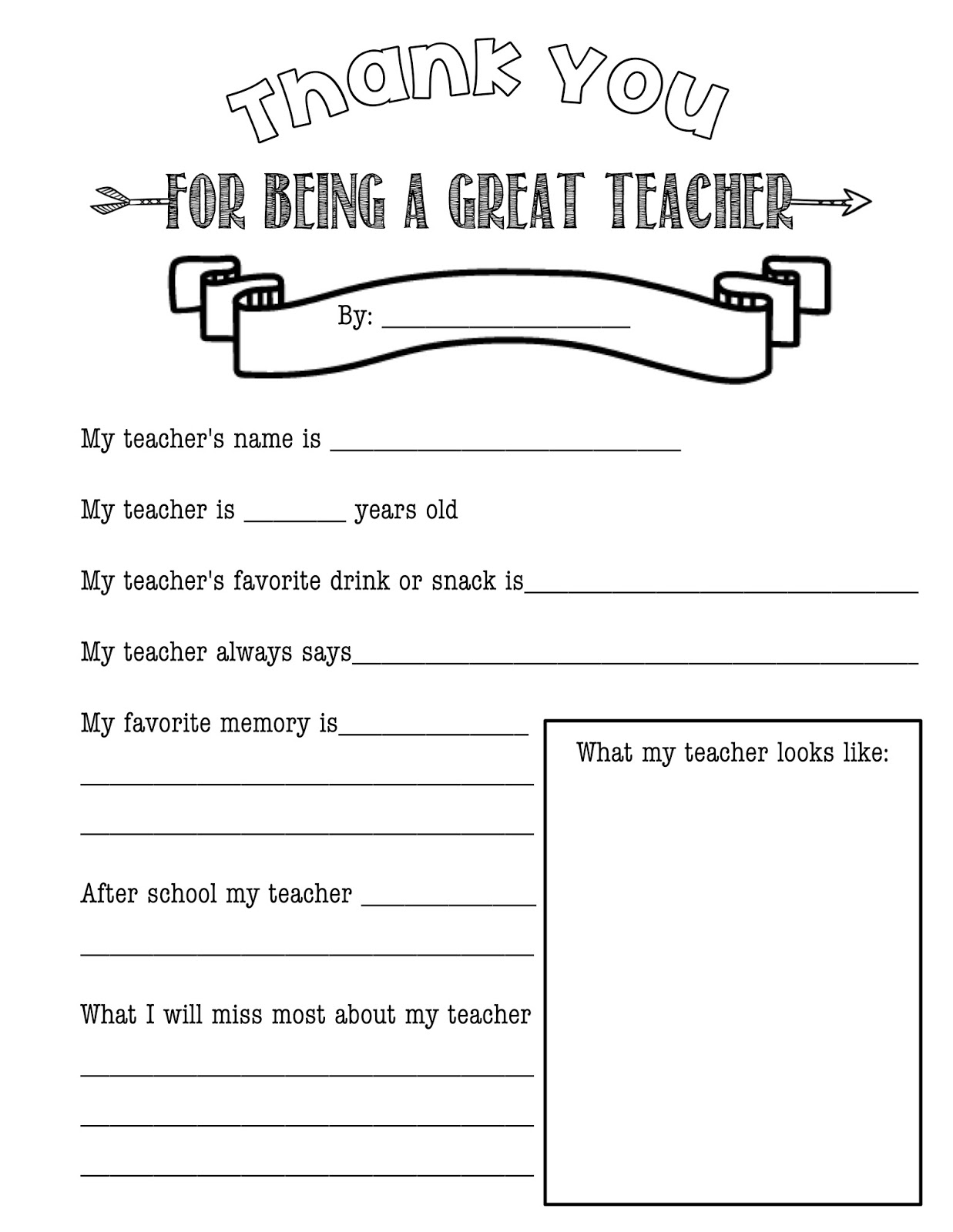 FREE teacher questionnaire