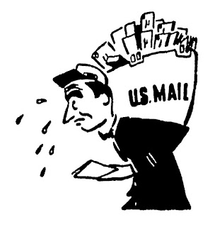 mail bag mailman illustration image vintage humorous