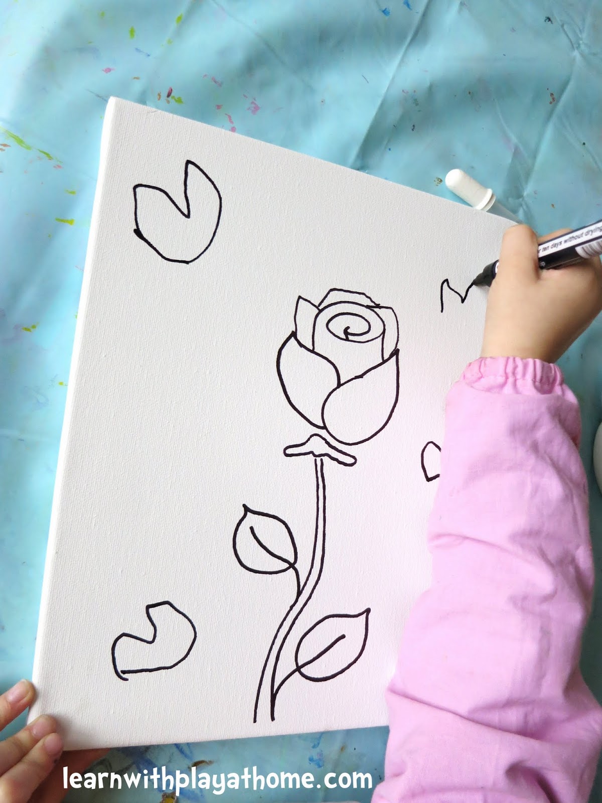 Learn with Play at Home Watercolour on Canvas. Art for Kids