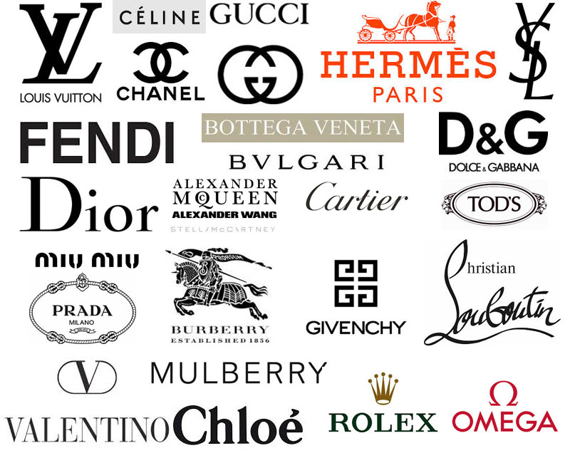 Bloody Integral Mustache Luxury Bags Brands Logo Design | semashow.com