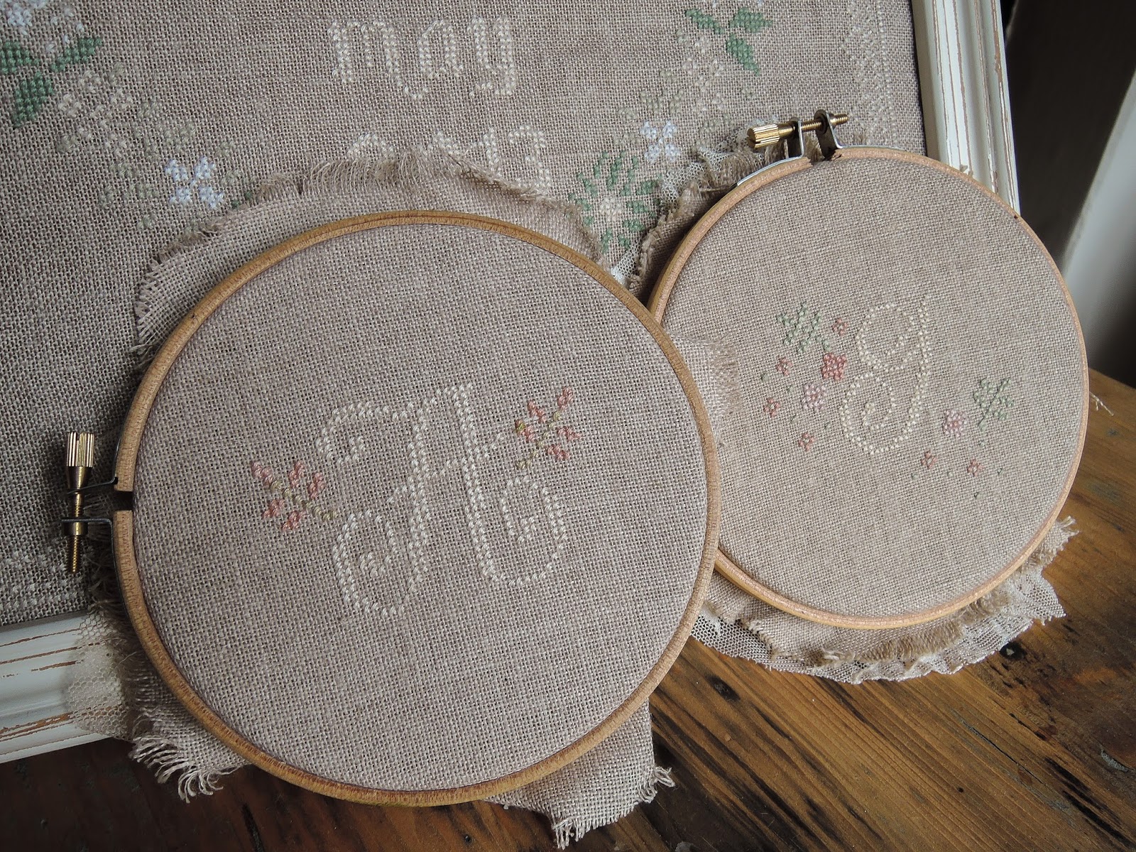 A Handmade Cottage Our Wedding Cross Stitch Sampler Cross Stitch Table Numbers Letters
