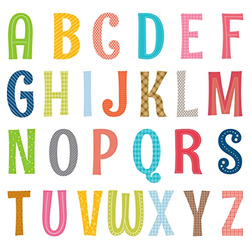 Nursery Decor A Z Alphabet Abcs Fabric Wall Decals Multicolor