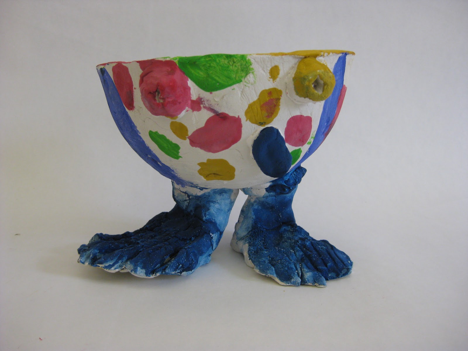 Susan's Art Club Clay Bowls with Feet
