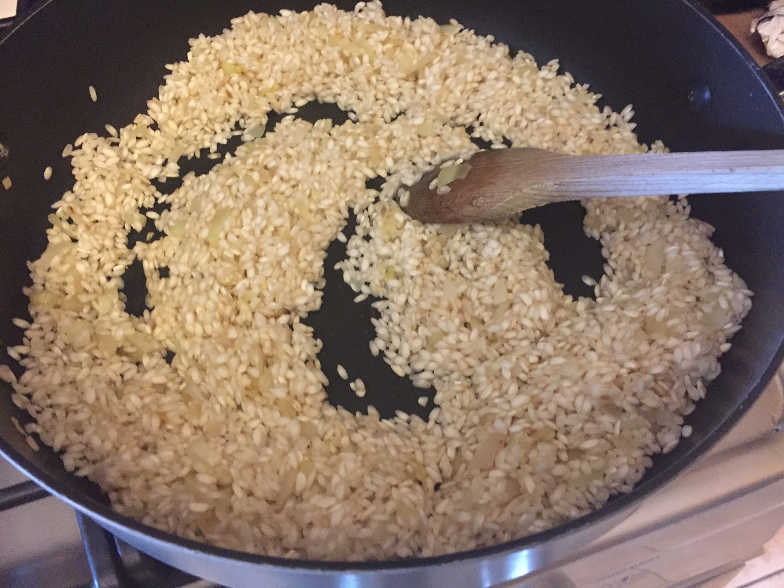 The Suburban Single Mom Risotto With Asparagus and Prosciutto