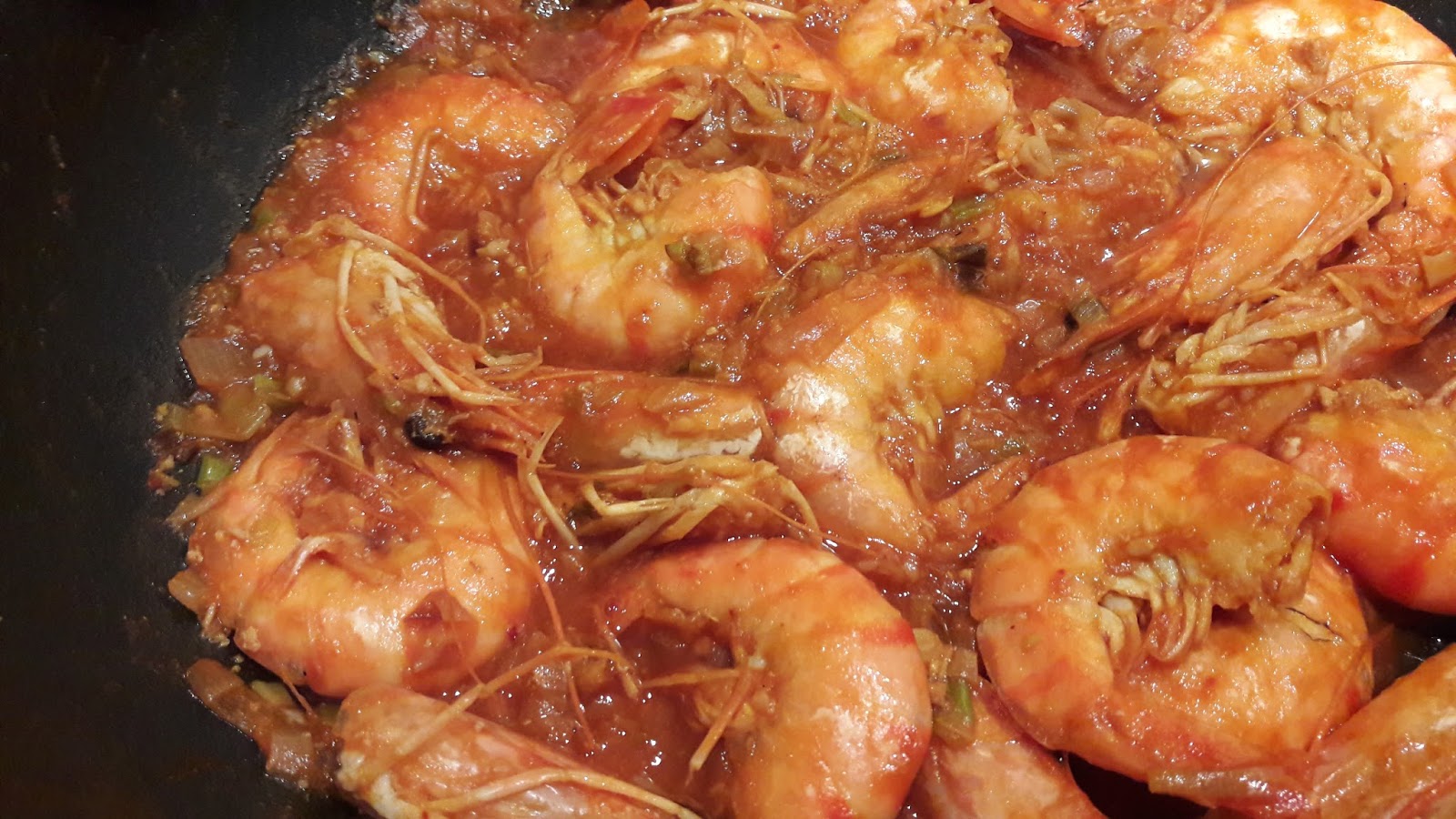 PbFoodies La cuisine de Gachoucha Gambas à l'américaine