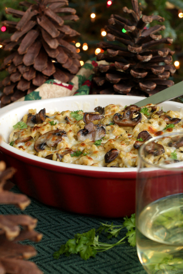 Cheesy Mushroom and Pea Orzo The Two Bite Club
