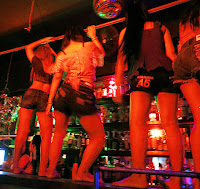 Cambodean bar girls dancing