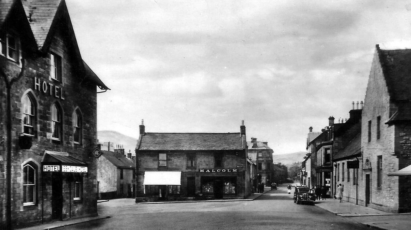 Tour Scotland Old Photograph Main Street Langholm Scotland