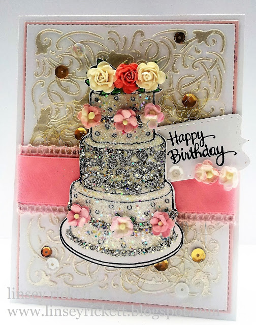 Really Reasonable Ribbon Blog Happy Birthday Mixed Media Card