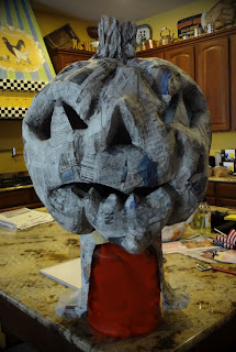 Life and Art with Glamma Fabulous: My Paper Mache Pumpkin Head Project