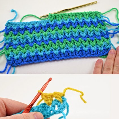 V Double Crochet Stitch Tutorial