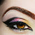 Maquillaje arco iris y purpurina