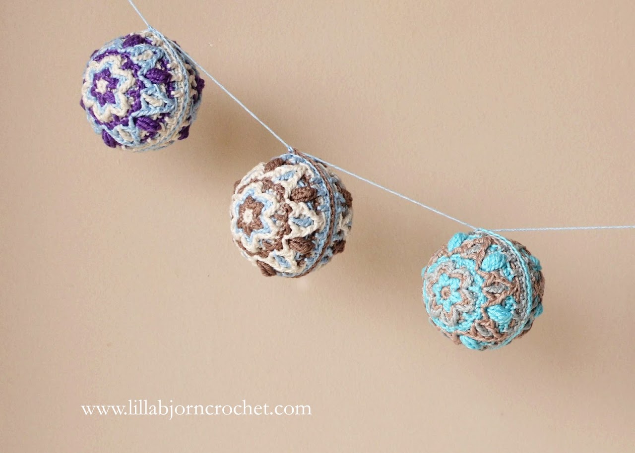 Winter Pastels Ball - Christmas overlay crochet pattern by Lilla Bjorn Crochet