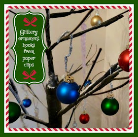 glittery ornament hooks