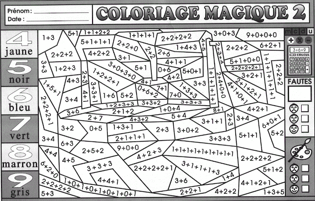 Coloriage Magique Soustraction Ce 1 Imprimer