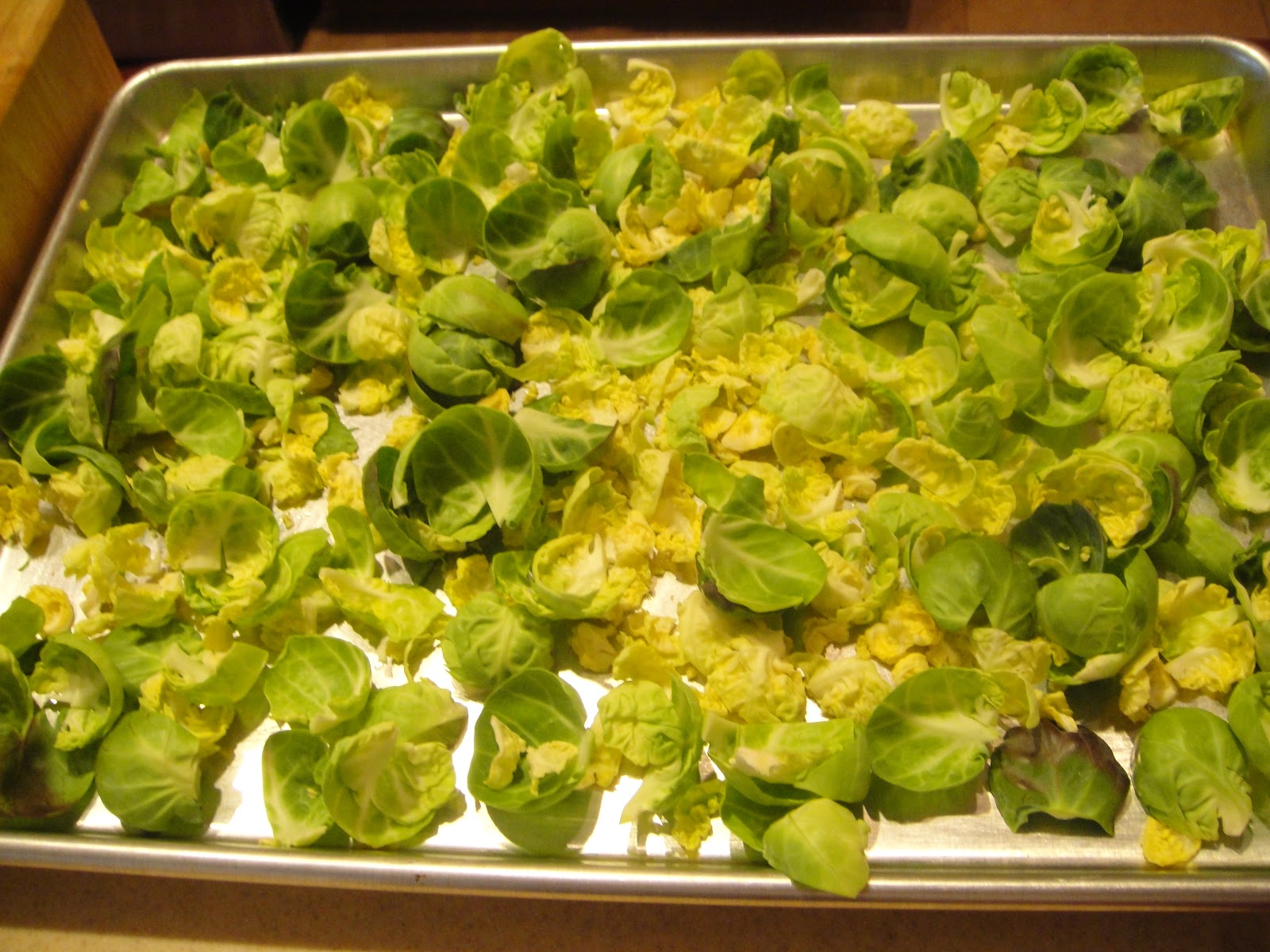 Green. Gardening. Gourmet. Oven Roasted Brussels Sprout Leaves