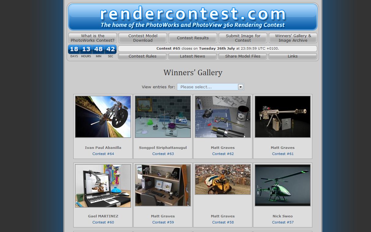 SolidWorks3D: http://rendercontest.com - Concurso de renderização