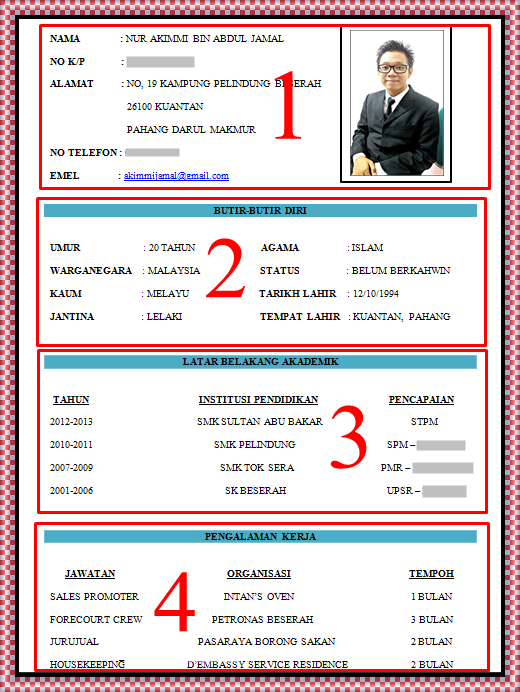 Contoh Resume Spm - William Richard Green