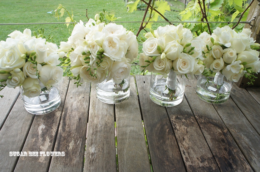 Sugar Bee Flowers White Green Wedding White Green Bouquets