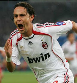 Inzaghi scored more goals than his hero Marco van Basten in his career with AC Milan