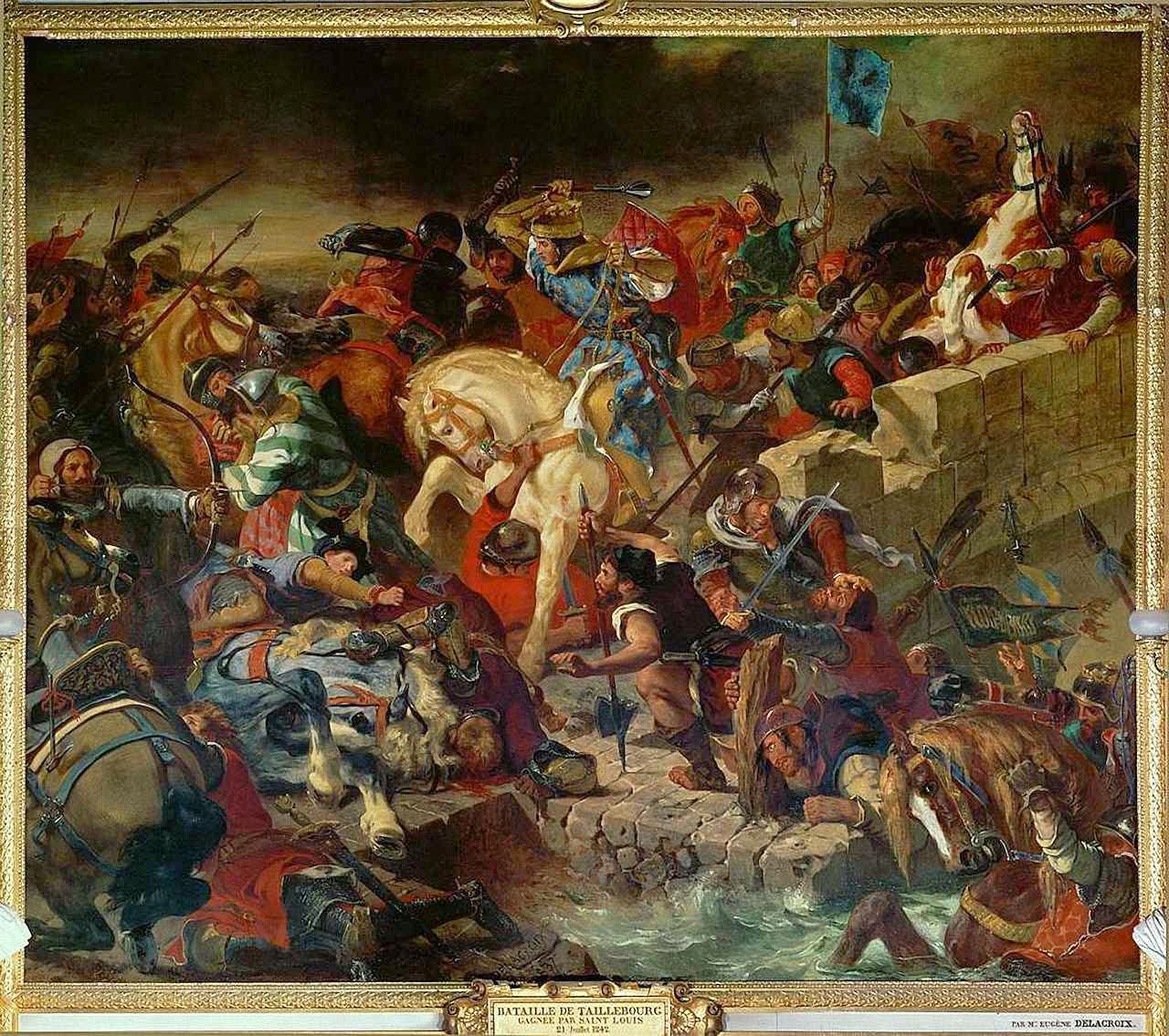 São Luís na vitória de Taillebourg. Eugène Delacroix, museu de Versailles.