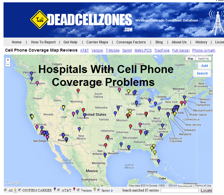 Cell Phone Coverage at Hospitals