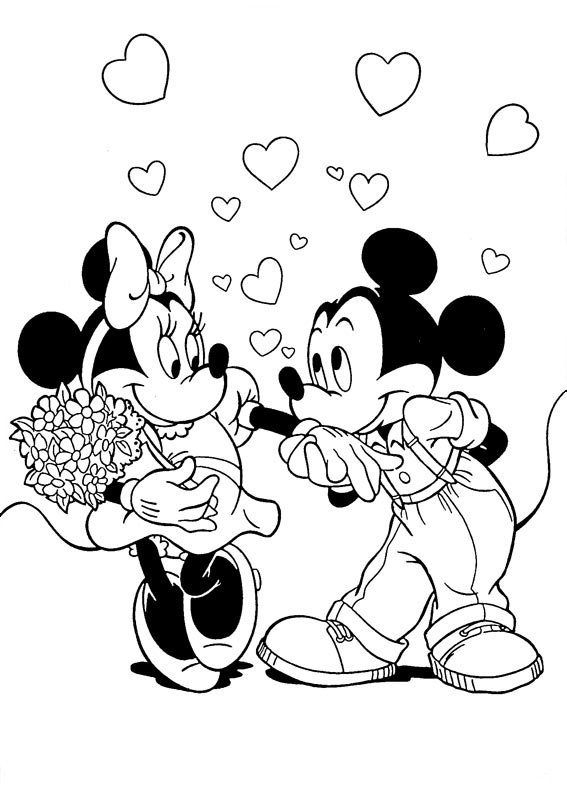 valentine disney coloring pages - photo #7