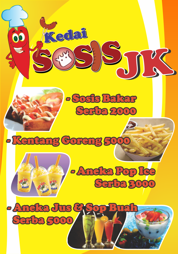 Banner Sosis Bakar Serba 2000 Vector CDR