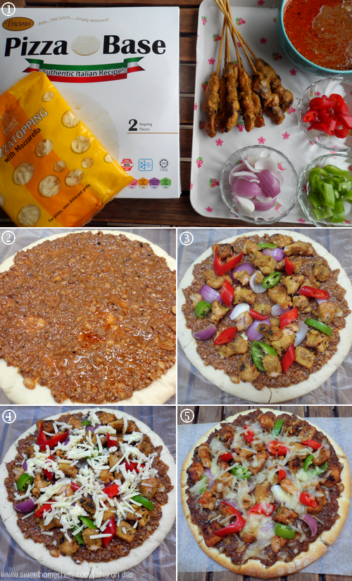 Sweet HomeChefs Chicken Satay Pizza The Shortcut!