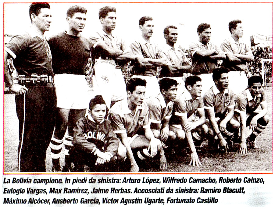 EQUIPOS DE FÚTBOL SELECCIÓN DE BOLIVIA Campeona de Sudamérica 1963