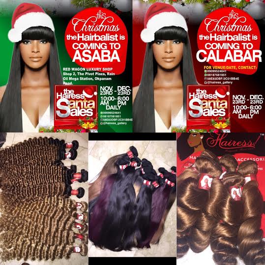 Hairess Hair Extensions & Accessories Ltd Presents..'The Hairess Santa sales'