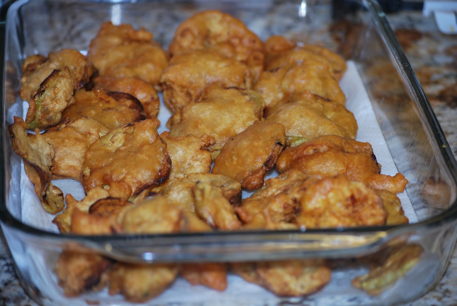 Off The Cuff Cooking Cordoba beerbattered eggplant with honey