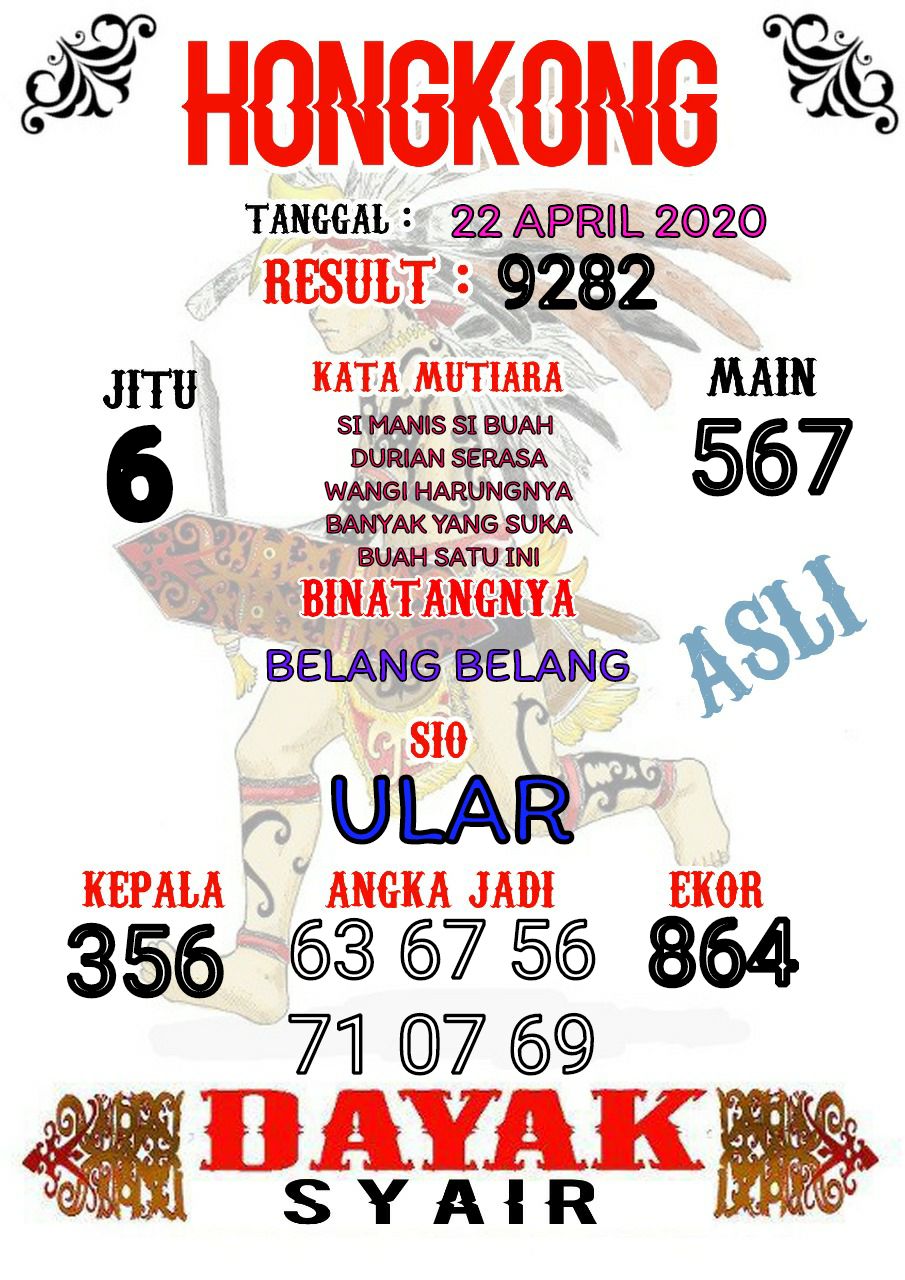 Prediksi Syair Hk 22 April 2020 Syair Togel Hk Pangkalantoto