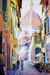 street italian hillis catherine scenes scene painting artist italy watercolor florence motion sketching aire plein workshop prints