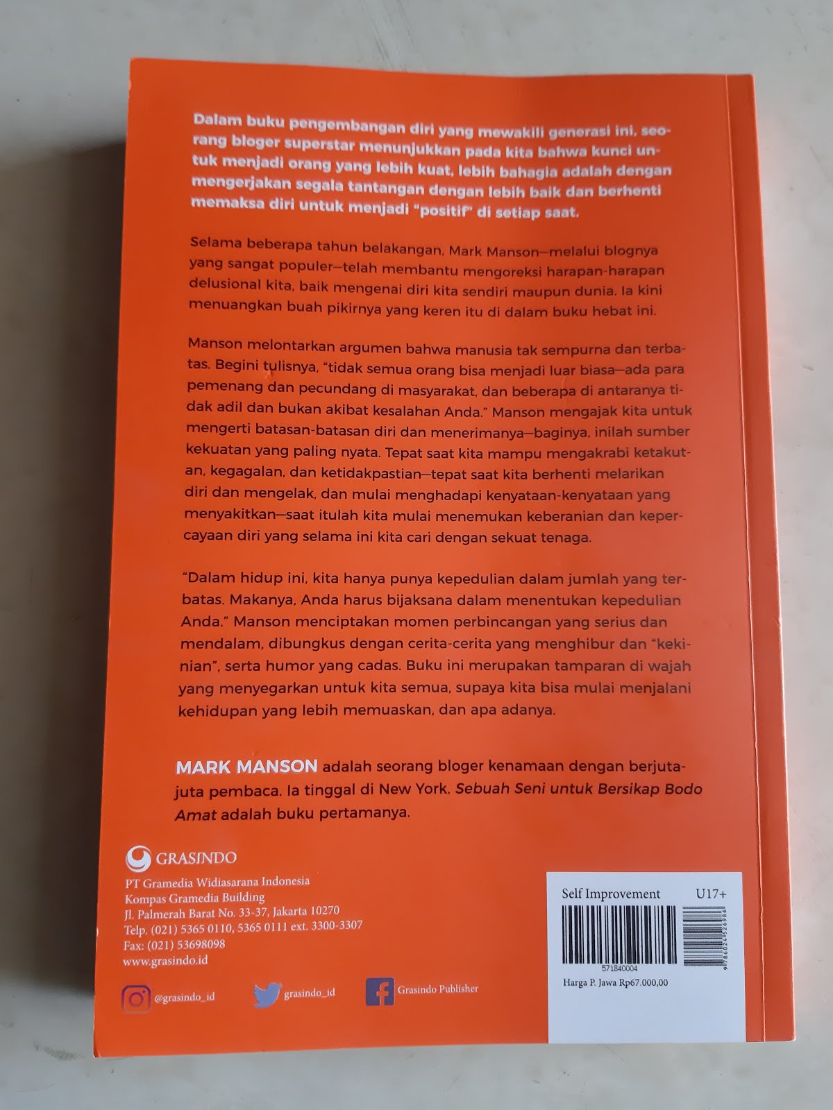 Kesimpulan Buku Sebuah Seni Untuk Bersikap Bodo Amat