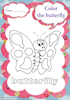 butterfly coloring for preschool