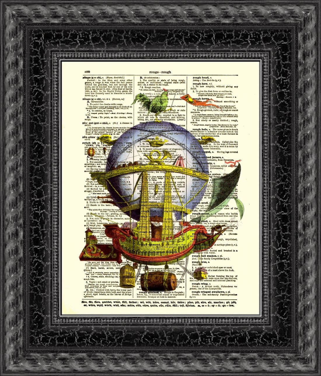 17-Upcycled-Hot-Air-Balloon-Belle-Old-Books-and-Dictionaries-in-Re-Imagination-Prints-www-designstack-co