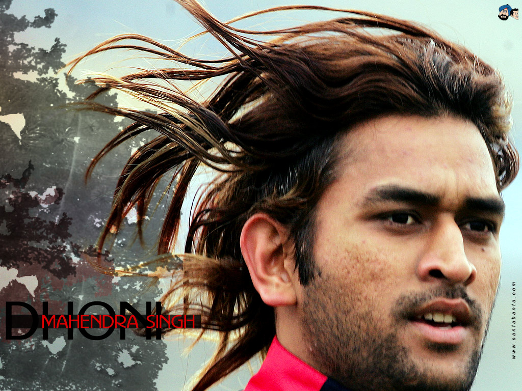 Mahendra Singh Dhoni With Long Hairstyle Best Hairstyles