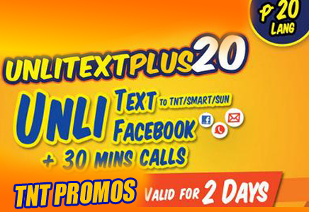 Talk 'N Text Promos | TNT Promos: TNT TP20 - Unli-Text, 30 ...