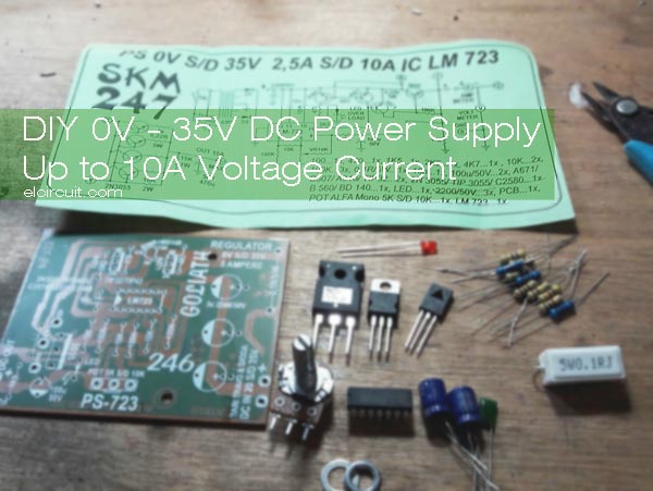 LM723 Adjustable Power Supply with Over-Current Protection - Electronic
