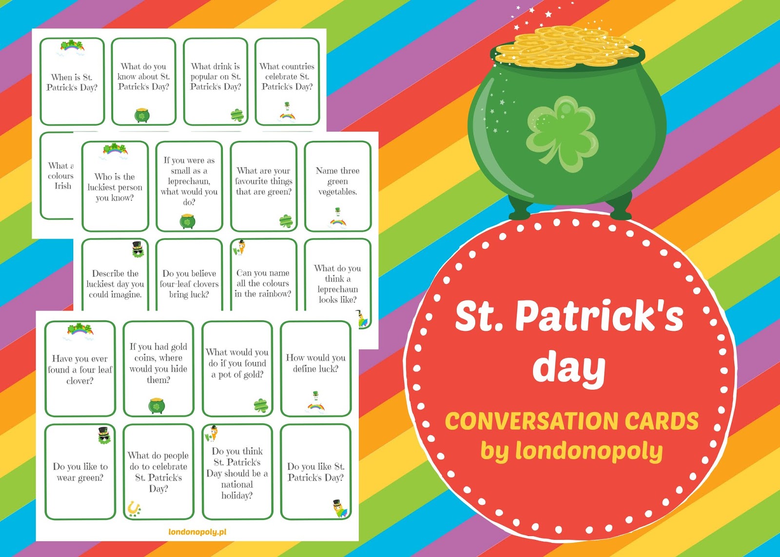 Londonopoly St Patrick s Day Conversation Cards Londonopoly St Patrick s Day Conversation Cards
