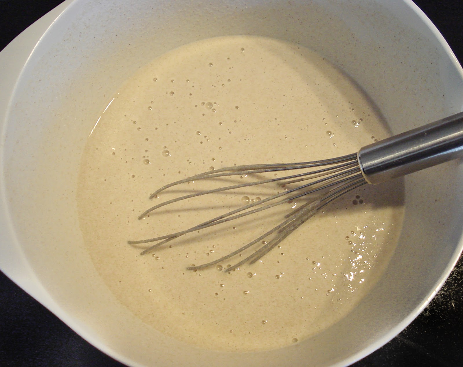 Mix the buckwheat pancake batter
