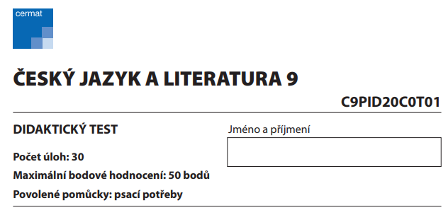 Pedagogicke.info: CERMAT: Ilustrační testy k jednotné přijímací zkoušce