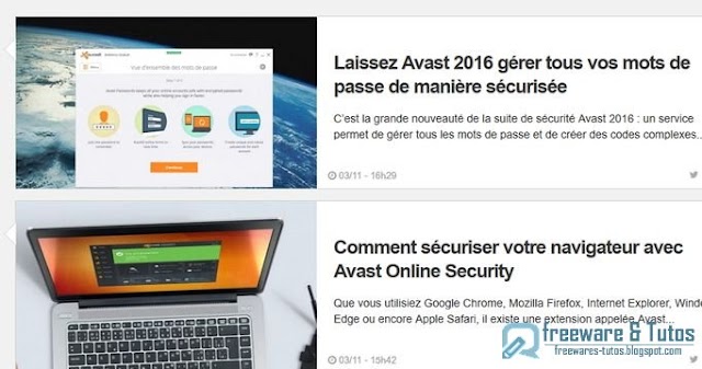 Le site du jour : tout savoir sur Avast 2016